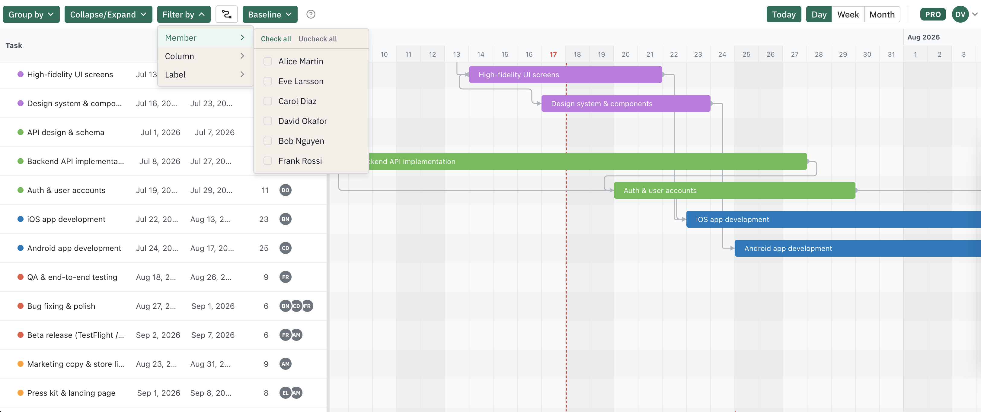 Le Gantt screenshot 2